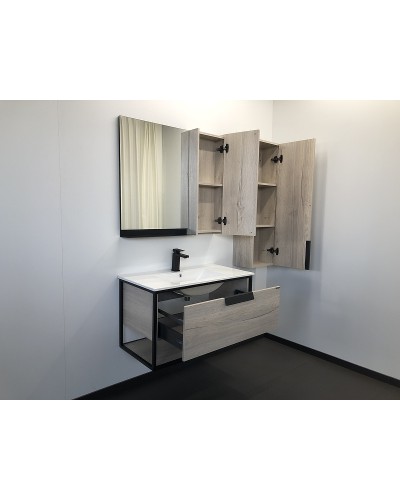 Зеркало со шкафом Comforty Бонн 90 00-00001951 Дуб дымчатый