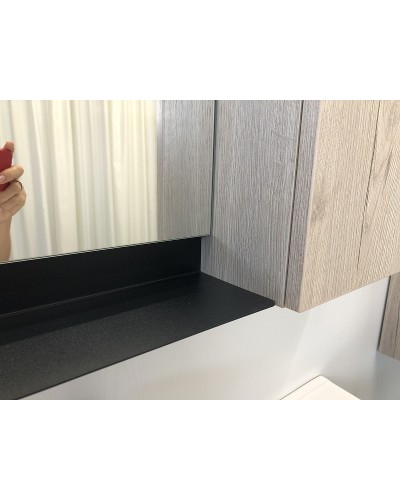 Зеркало со шкафом Comforty Бонн 90 00-00001951 Дуб дымчатый