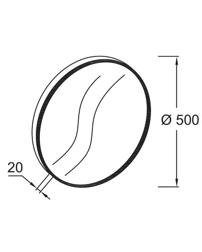 Зеркало Jacob Delafon Odeon Rive Gauche 50 EB1176-S14 Черный сатин