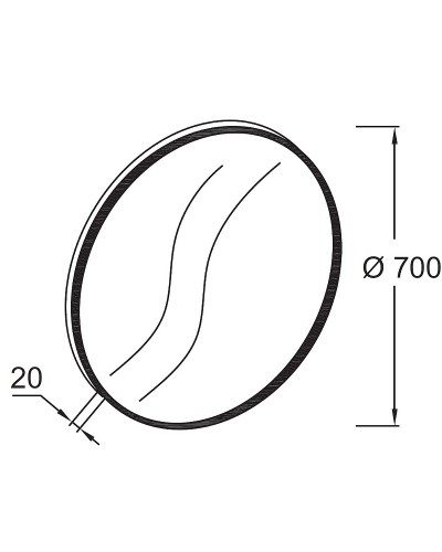 Зеркало Jacob Delafon Odeon Rive Gauche 70 EB1177-S14 Черный сатин