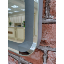 3 Неон - Зеркало LED  500х800 сенсор на зеркале (с круглыми углами)