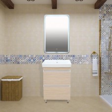 3 Неон - Зеркало LED  500х800 сенсор на зеркале (с круглыми углами)