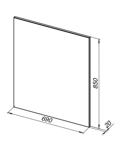 Зеркало Aquanet Lino 70 253906 Белое матовое