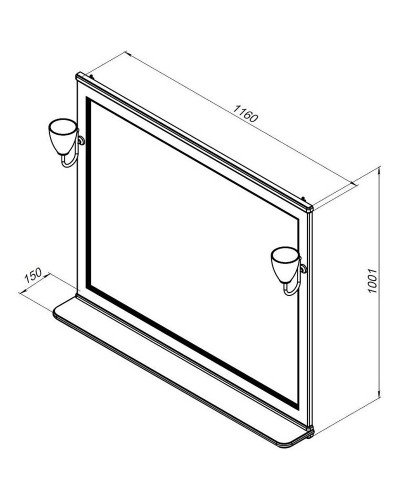 Зеркало Aquanet Валенса New 120 238831 Белое матовое