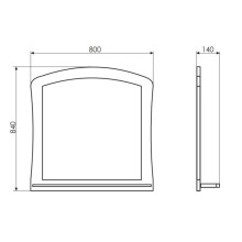 Зеркало 80х84 см белый глянец Comforty Венеция 00003130373