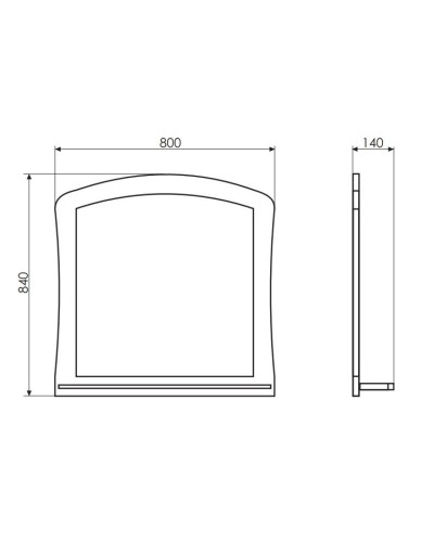 Зеркало 80х84 см белый глянец Comforty Венеция 00003130373