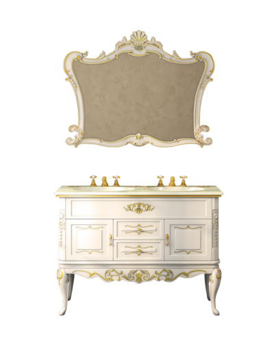 Bianco -100 Зеркало белое сусальное золото