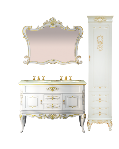 Bianco -100 Зеркало белое сусальное золото