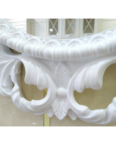 Аврора O.1021.BA.ZA col 131 Зеркало (белый, овальное)