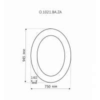Аврора O.1021.BA.ZA col 142 Зеркало (золото, овальное)