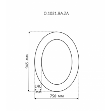 Аврора O.1021.BA.ZA col 142 Зеркало (золото, овальное)