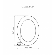 Аврора O.1021.BA.ZA col 146 Зеркало (серебро, овальное)