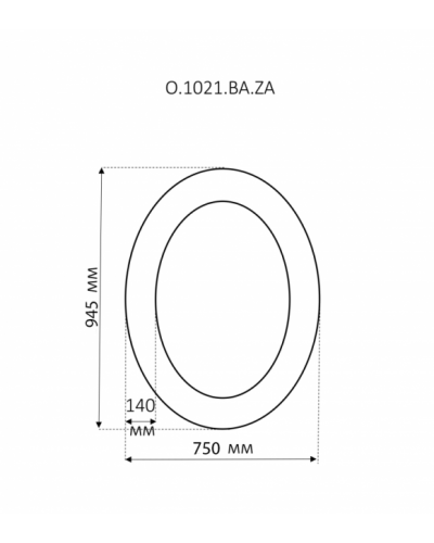 Аврора O.1021.BA.ZA col 146 Зеркало (серебро, овальное)