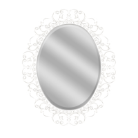 Аврора O.1076.PA.ZA col 131 Зеркало 820х1020 (белый, овальное)