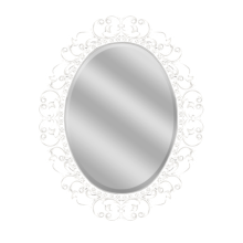 Аврора O.1076.PA.ZA col 131 Зеркало 820х1020 (белый, овальное)