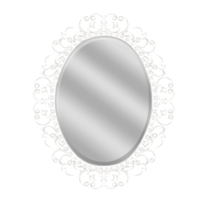 Аврора O.1076.PA.ZA col 131 Зеркало 820х1020 (белый, овальное)