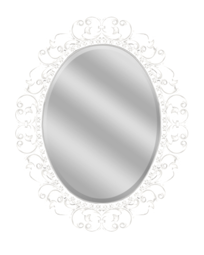 Аврора O.1076.PA.ZA col 131 Зеркало 820х1020 (белый, овальное)