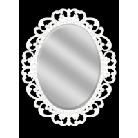 Аврора O.1076.PA.ZA col 131 Зеркало 820х1020 (белый, овальное)