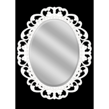 Аврора O.1076.PA.ZA col 131 Зеркало 820х1020 (белый, овальное)