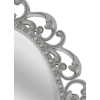 Аврора O.1076.PA.ZA col 146 Зеркало 820х1020 (серебро, овальное)