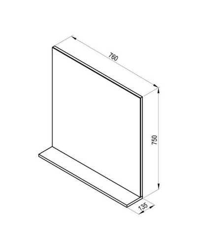 Зеркало Ravak Rosa II 76 X000001298 Капучино