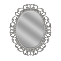 Аврора O.1076.PA.ZA col 146 Зеркало 820х1020 (серебро, овальное)