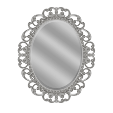 Аврора O.1076.PA.ZA col 146 Зеркало 820х1020 (серебро, овальное)