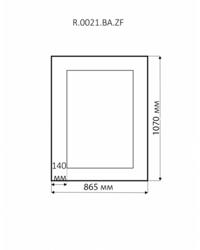Аврора R.0021.BA.ZF.col 142 Зеркало (золото, прямоугольное)