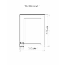 Аврора R.1021.BA.ZF.col 131 Зеркало 750х970 (белый, прямоугольное)