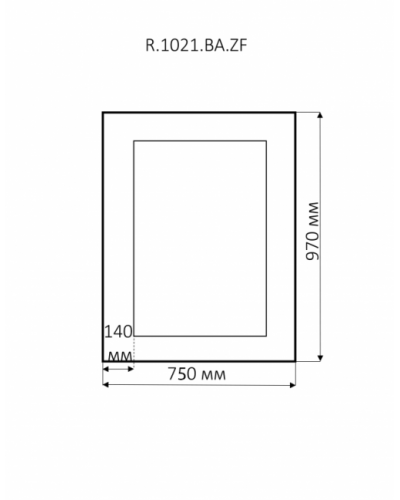 Аврора R.1021.BA.ZF.col 131 Зеркало 750х970 (белый, прямоугольное)