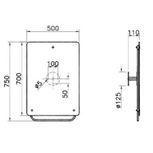 Зеркало 50х75 см Vitra Arkitekt 320-1131