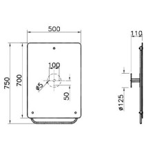 Зеркало 50х75 см Vitra Arkitekt 320-1131
