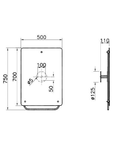 Зеркало 50х75 см Vitra Arkitekt 320-1131