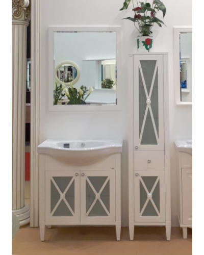 Анна - 80 Зеркало белая матовая эмаль