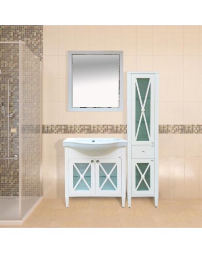 Анна - 80 Зеркало белая матовая эмаль