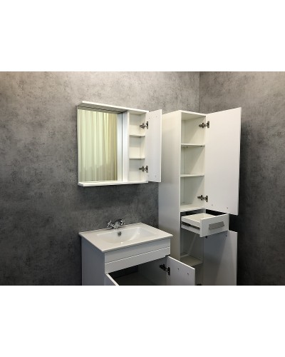 Зеркало со шкафом Comforty Модена М-60 00-00001639 Белое матовое