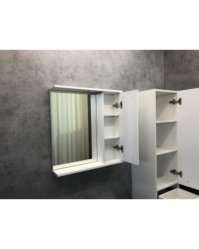 Зеркало со шкафом Comforty Модена М-60 00-00001639 Белое матовое