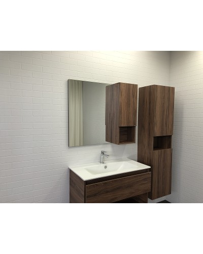 Зеркало со шкафом Comforty Бордо 90 00-00006663 Дуб тёмно-коричневый