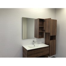 Зеркало со шкафом Comforty Бордо 90 00-00006663 Дуб тёмно-коричневый