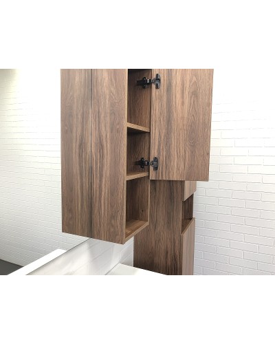 Зеркало со шкафом Comforty Бордо 90 00-00006663 Дуб тёмно-коричневый