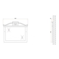 Зеркало BelBagno Primavera 100 BB45S/ACA Вишневый (Ciliegio)