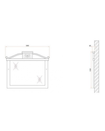 Зеркало BelBagno Primavera 100 BB45S/ACA Вишневый (Ciliegio)