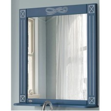 Зеркало 77х85 см синий серебряная патина Atoll Милана BC00000353