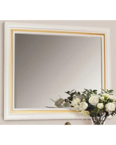 Зеркало 95х75 см слоновая кость золотая патина Atoll Джулия