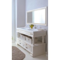 Зеркало 157х75 см слоновая кость золотая патина Atoll Джулия