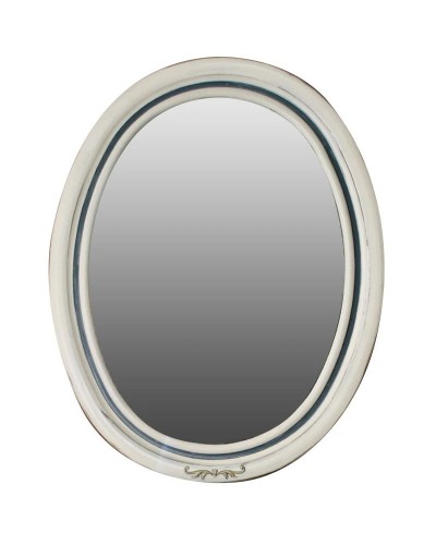 Зеркало 74х96 см слоновая кость состаренная синяя патина Atoll Флоренция