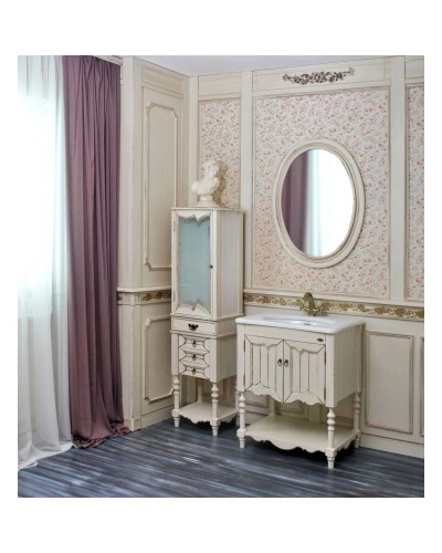 Зеркало 74х96 см слоновая кость состаренная Atoll Флоренция