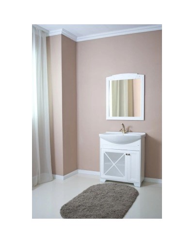 Зеркало 72х85 см белый матовый Atoll Палермо