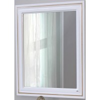 Зеркало 78х90 см белый глянец золотая патина Atoll Мальта