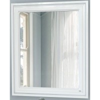 Зеркало 78х90 см белый глянец серебряная патина Atoll Мальта